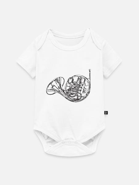 Horn - Baby Premium Kurzarmbody - Weiß