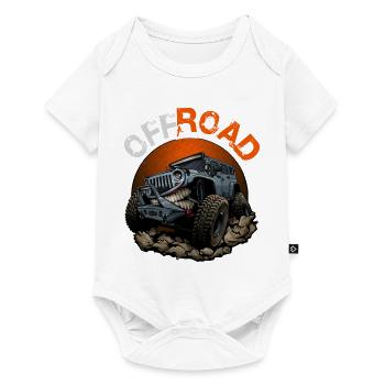 Offroad-Fahrzeug - Baby Premium Kurzarmbody - Weiß - Vorne