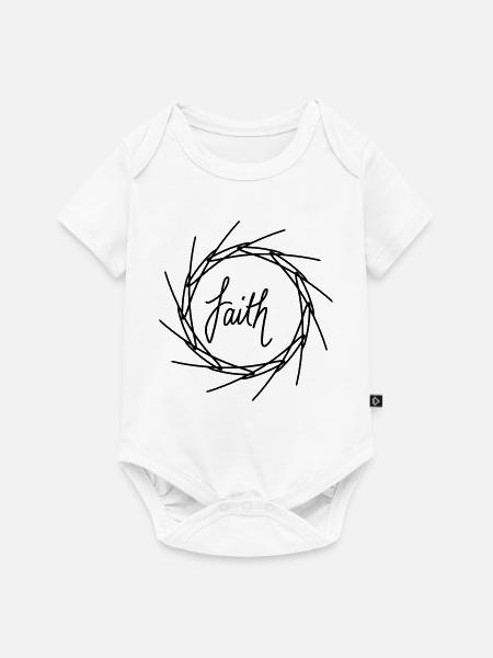 Faith - Baby Premium Kurzarmbody - Weiß