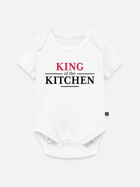 King of the Kitchen - Baby Premium Kurzarmbody - Weiß