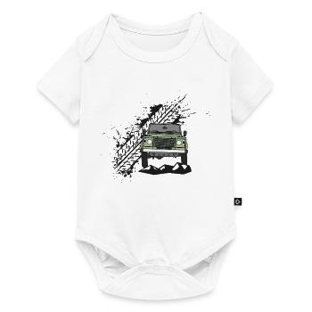 Defender Splash Front - Baby Premium Kurzarmbody - Weiß - Vorne