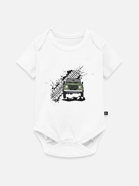 Defender Splash Front - Baby Premium Kurzarmbody - Weiß