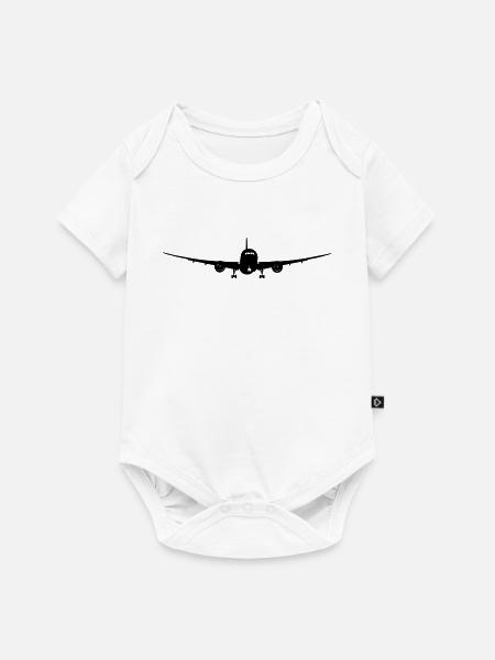 Passagierflugzeug - Baby Premium Kurzarmbody - Weiß