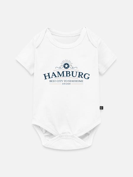 Hamburg - Baby Premium Kurzarmbody - Weiß