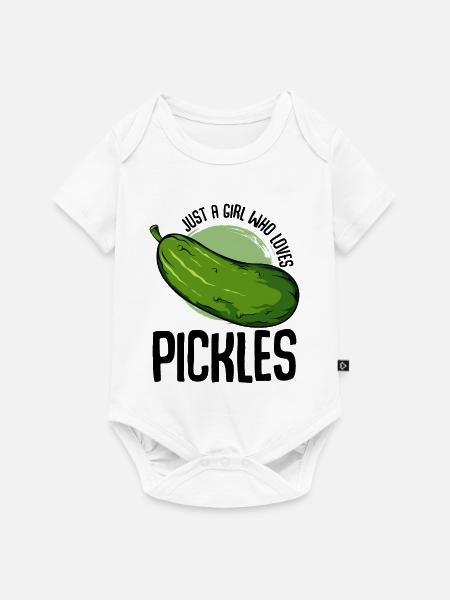 Küchen-Gurken Pop-Art - Baby Premium Kurzarmbody - Weiß