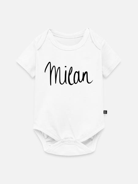 Milan - Baby Premium Kurzarmbody - Weiß
