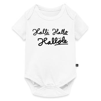 Halli Hallo Hallöle - Baby Premium Kurzarmbody - Weiß - Vorne