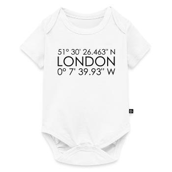Coordonnées de Londres - Body à manches courtes Premium Bébé - blanc - Devant