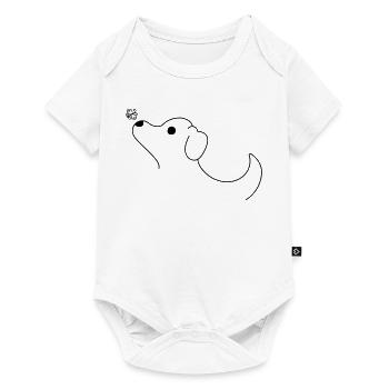 Hund - Baby Premium Kurzarmbody - Weiß - Vorne