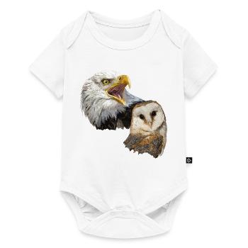Barn Owl and American Pigago - Baby Premium short-sleeve bodysuit - white - Front