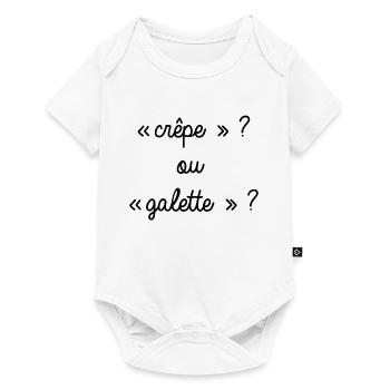 Bretagne - Crêpe ou galette ? - Body à manches courtes Premium Bébé - blanc - Devant