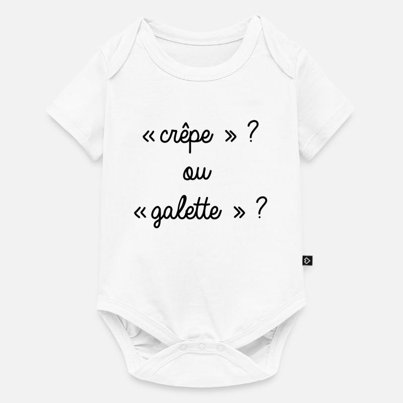Bretagne - Crêpe ou galette ? - Body à manches courtes Premium Bébé - blanc