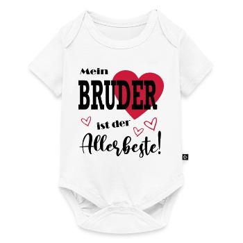 Baby child birthday gift very best brother - Baby Premium short-sleeve bodysuit - white - Front