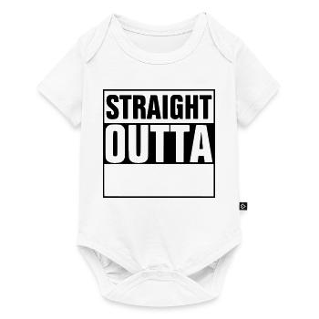 Straight outta - add your text - Baby Premium short-sleeve bodysuit - white - Front