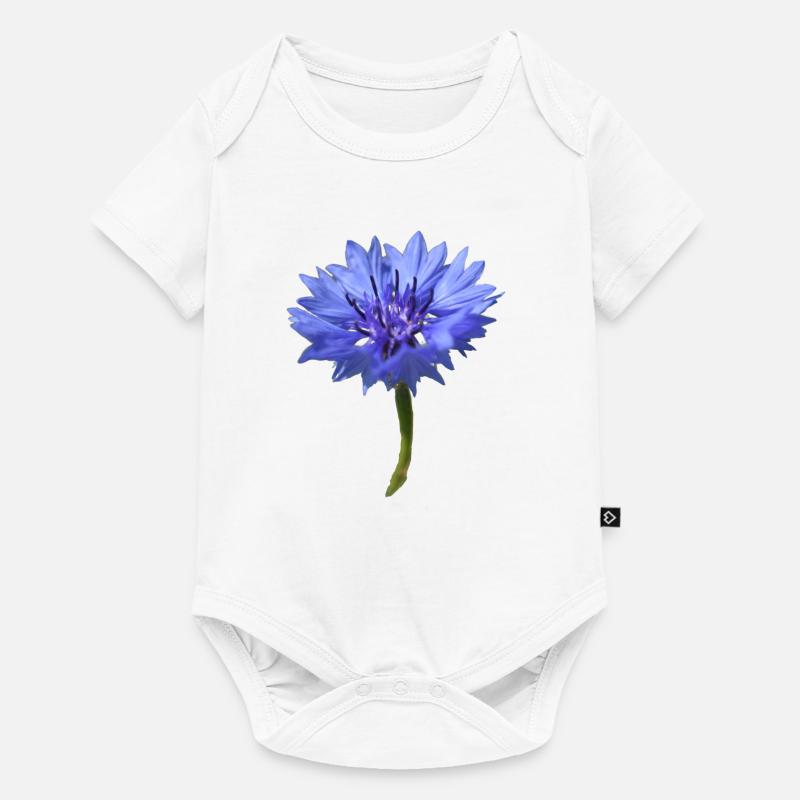 Fleur de maïs bleu - Body à manches courtes Premium Bébé - blanc
