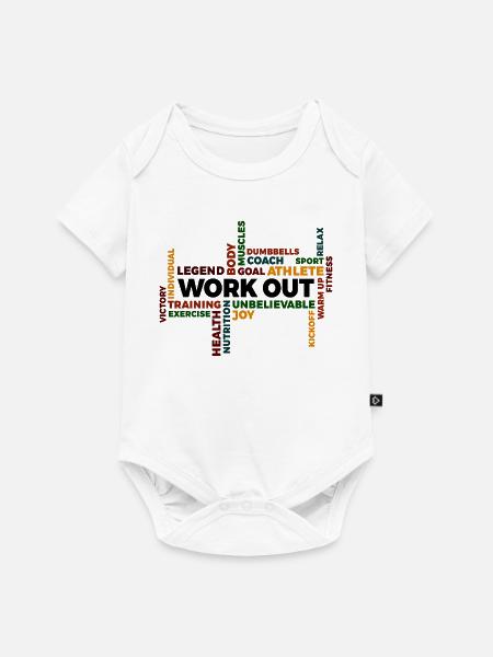 Workout Motivation Spruch Statement Fitness Gym - Baby Premium Kurzarmbody - Weiß