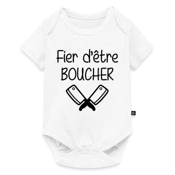 Fier d'être boucher - Body à manches courtes Premium Bébé - blanc - Devant