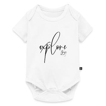  Explore Retro Camera Lineart Tee - Baby Premium short-sleeve bodysuit - white - Front