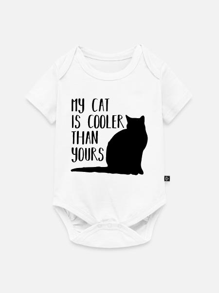 My cat - Baby Premium Kurzarmbody - Weiß