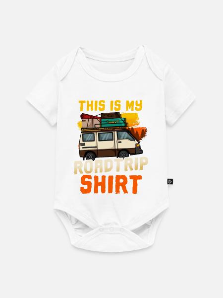 Wohnmobil Camping Retro - Baby Premium Kurzarmbody - Weiß