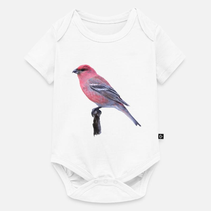 Cardinal aquarelle sur branche - Body à manches courtes Premium Bébé - blanc