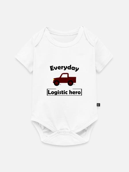 Transport und Logistik - Baby Premium Kurzarmbody - Weiß