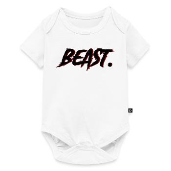 Beast Brushstroke Red on Black - Baby Premium short-sleeve bodysuit - white - Front