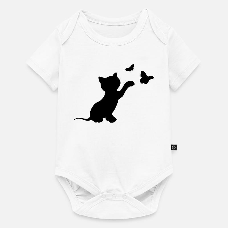 chat - Body à manches courtes Premium Bébé - blanc