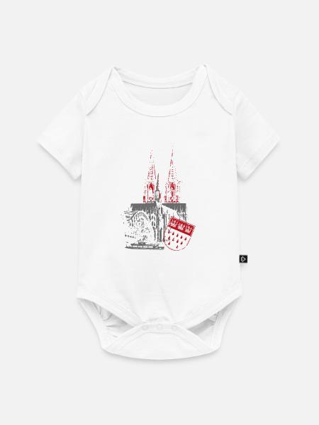 Köln Aufdruck Rot / Grau - Baby Premium Kurzarmbody - Weiß