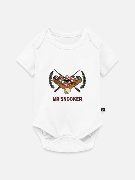 Mr. Snooker Design / Geschenkidee - Baby Premium Kurzarmbody - Weiß