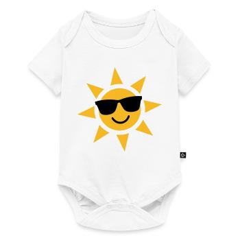Sunny Sunglasses Sunburst - Baby Premium short-sleeve bodysuit - white - Front