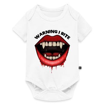 Sourire de Vampire Bouche de Sang - Body à manches courtes Premium Bébé - blanc - Devant
