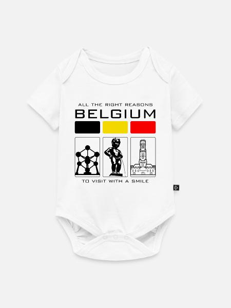 Bunte Blöcke und Bogen - Baby Premium Kurzarmbody - Weiß