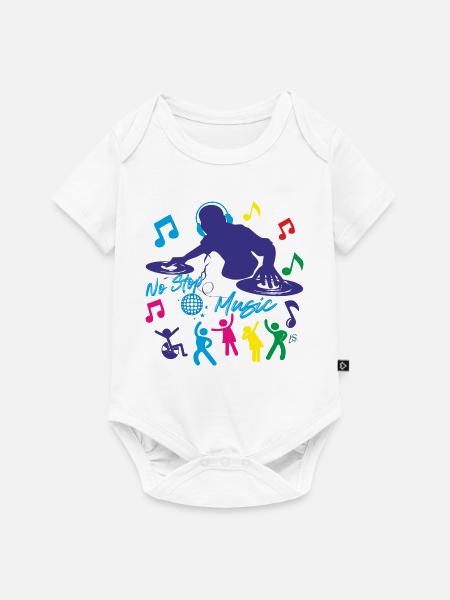 Deejay - Kein Stopp Musik - Baby Premium Kurzarmbody - Weiß