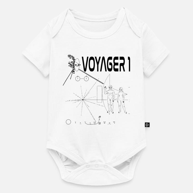 Sonde spatiale Voyager 1 noire - Body à manches courtes Premium Bébé - blanc