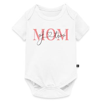 Mom of two! -personalizable - Baby Premium short-sleeve bodysuit - white - Front