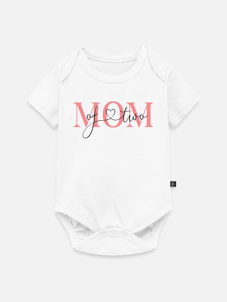 Mom of two! -personalisierbar - Baby Premium Kurzarmbody - Weiß