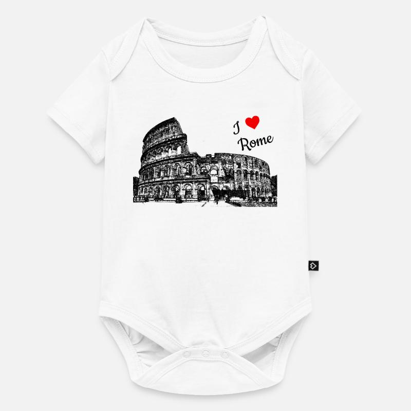 Rom Ich liebe dich - Baby Premium Kurzarmbody - Weiß