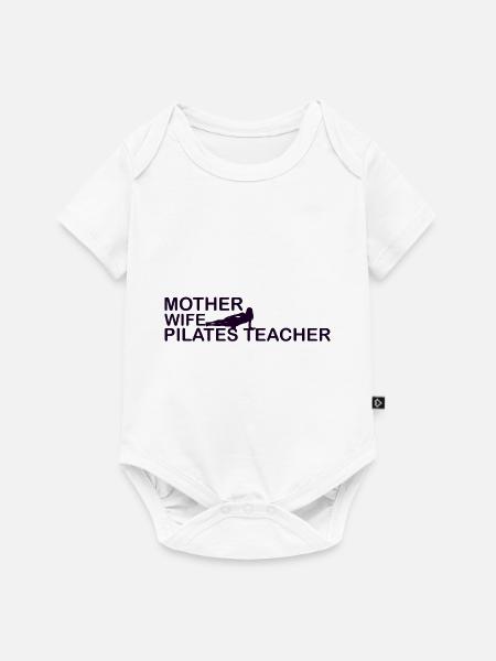 Pilates Mutter / Pilates Lehrer - Baby Premium Kurzarmbody - Weiß