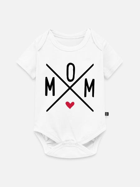 mom - Baby Premium Kurzarmbody - Weiß