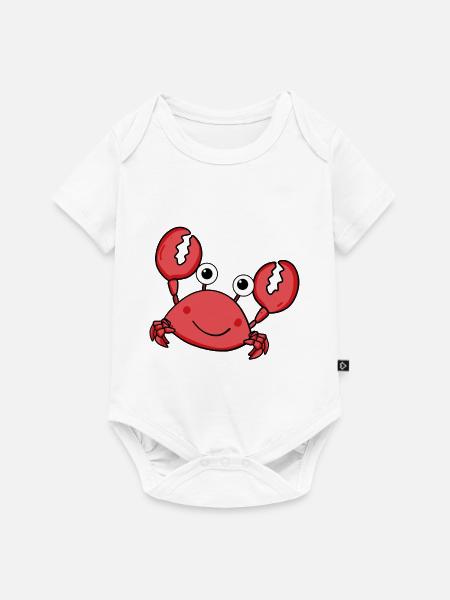 Krabbe - Baby Premium Kurzarmbody - Weiß