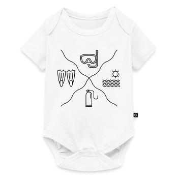 Diving - Baby Premium short-sleeve bodysuit - white - Front