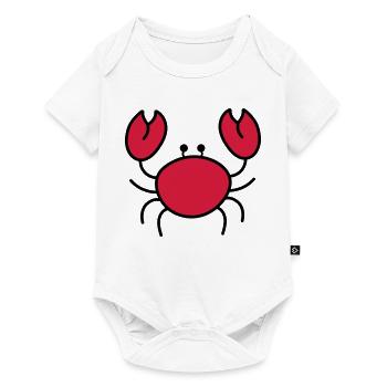 Krebs - Baby Premium Kurzarmbody - Weiß - Vorne