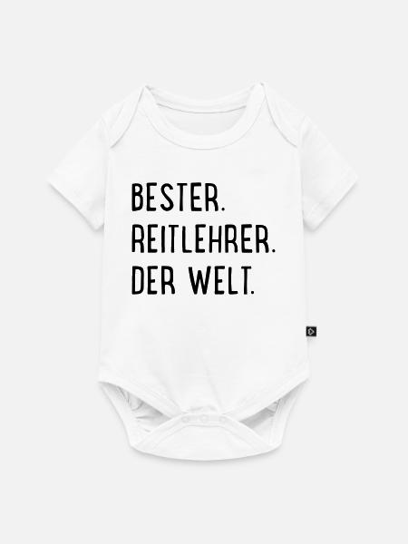 Bester Reitlehrer - Baby Premium Kurzarmbody - Weiß