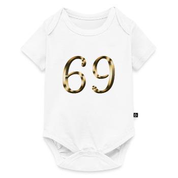 69 year old 69 year old gold 69th birthday gift - Baby Premium short-sleeve bodysuit - white - Front