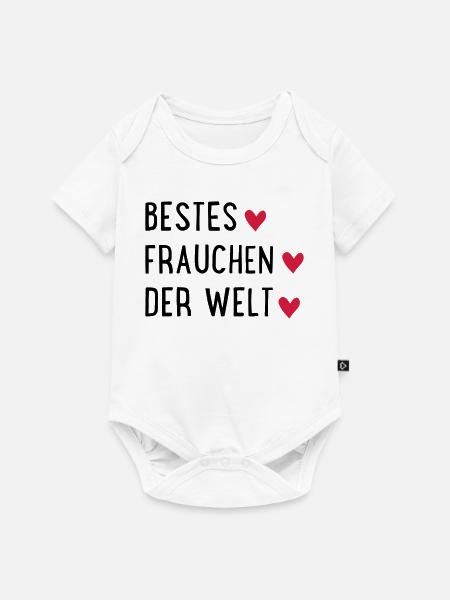 Bestes Frauchen der Welt - Baby Premium Kurzarmbody - Weiß