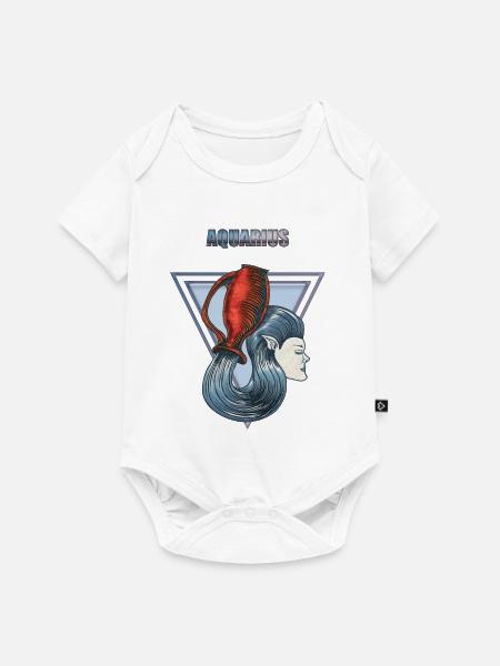 Wassermann Sternzeichen - Baby Premium Kurzarmbody - Weiß