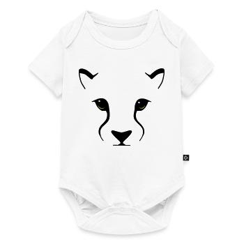 Big cat gaze – elegance with bite - Baby Premium short-sleeve bodysuit - white - Front