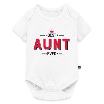 Aunt - Baby Premium Kurzarmbody - Weiß - Vorne