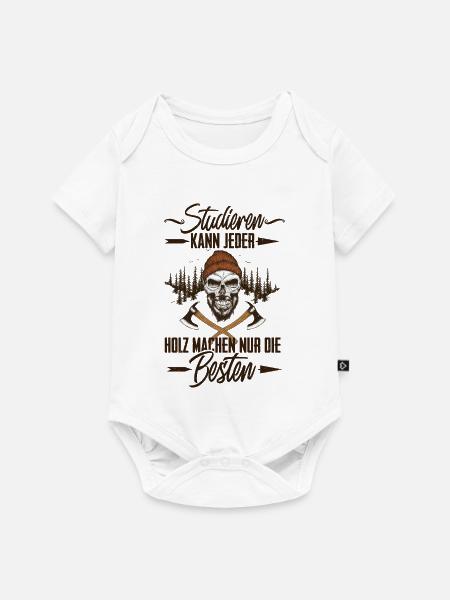 Holzfäller - Baby Premium Kurzarmbody - Weiß